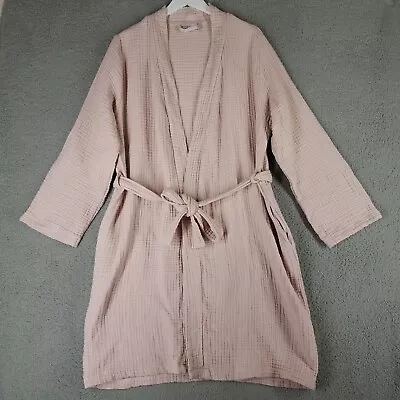 Parachute Cloud Cotton Robe Women's XL Pink Gauze Lounge Spa Bath Comfort Pocket • $49.99