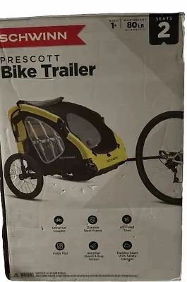 Schwinn Prescott Two Seat -Tow Behind Bike Trailer For Kids Up To 80 Lbs • $80