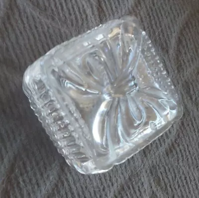 Nice Vintage Small Lead Crystal Square Trinket / Jewelery Box By Crystal Clear • $18.98