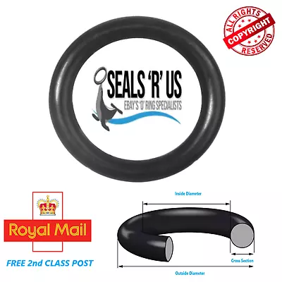 2mm Cross Section O-Rings NBR Nitrile Rubber 2mm - 40mm ID Oil Resistant Seals • £2.10