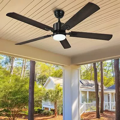 60'' Ceiling Fan With Light And Remote & APP Control Modern Black Ceiling Fan • $101.59