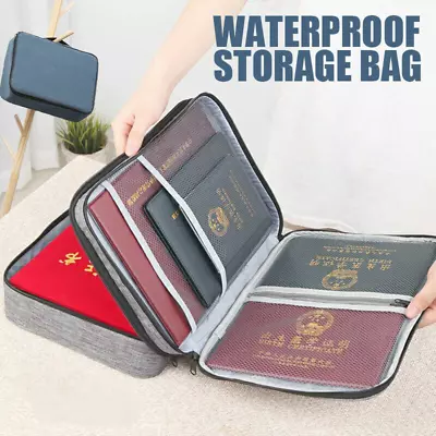 $16.45 • Buy Waterproof Passport Holder Travel Document Wallet RFID Bag Family Case Organizer