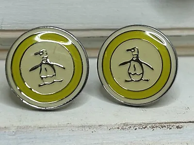 Penguin Cufflinks Vintage Mens Silver Tone Enamel Cufflinks • $7.45