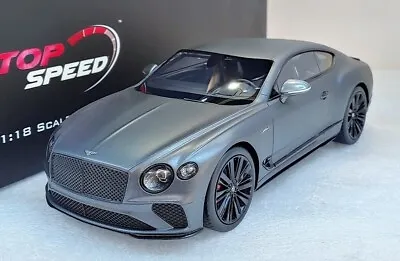 $139.95 • Buy Bentley Continental GT Speed 2022 Anthracite Satin In 1:18 Scale By Topspeed