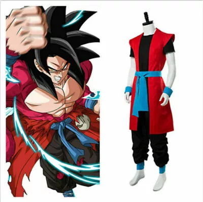 Dragon-Ball Heroes:Universe Mission Son Goku Saiyan 4 Cosplay Costume • $32.40