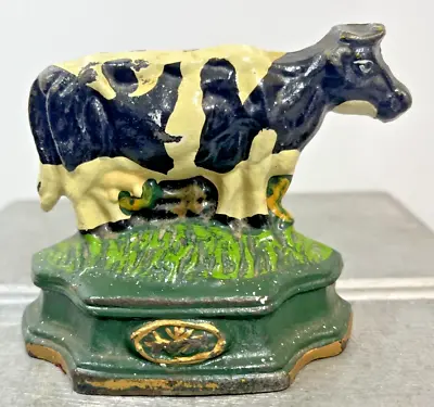 Cow Cast Iron Door Metal Stopper Vintage Collectable. • $42.10