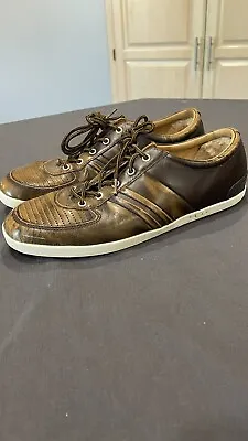 UGG Australia Men Shoes Size 10.5 Brook-Lin Sneakers Leather Brown Two-Tone • $44