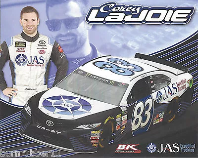 2017 Corey Lajoie  Jas Trucking  #83 Monster Energy Nascar Cup Postcard • $2