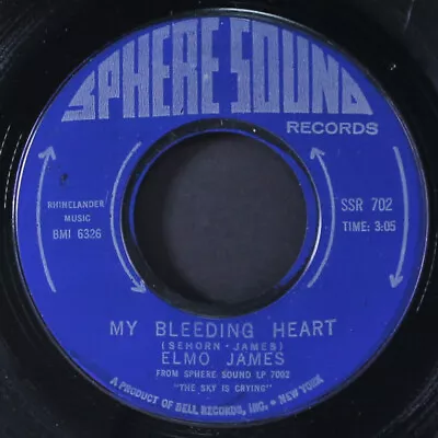 ELMO JAMES: My Bleeding Heart SPHERE SOUND 7  Single 45 RPM • $30