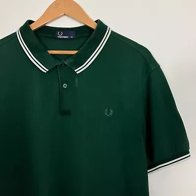 £26.99 • Buy Fred Perry Twin Tipped Polo Shirt M3600 Mod 60S Casual Green White Mens XXL
