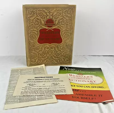 Vintage Websters 1957 Unabridged Dictionary New Twentieth Century With Inserts • $42.87