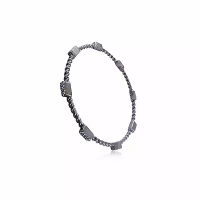 1.05cts Micro Pave Diamond 925 Sterling Silver Twisted Stack Bangle Fine Jewelry • $403.14