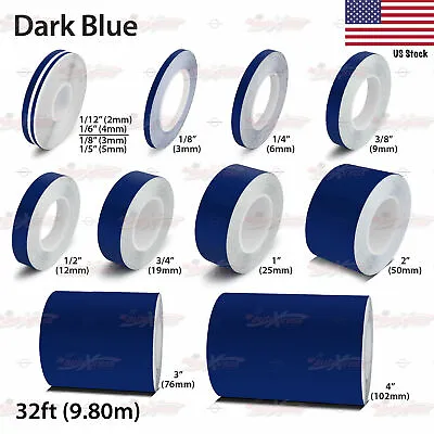 DARK BLUE Roll Vinyl Pinstriping Pin Stripe Car Motorcycle Tape Decal Stickers • $8.95