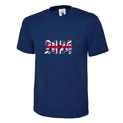 Happy New Year 2024 Union Jack T SHIRT - Mens - Unisex -Kids - Christmas Present • £5.99