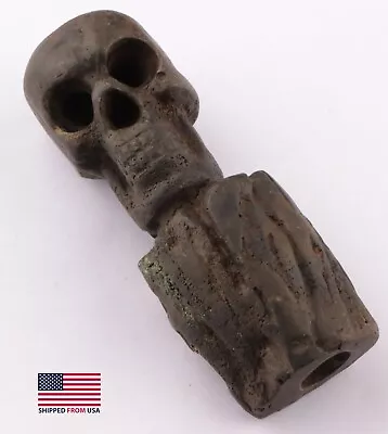 SKULL Handle For Staff Walking Stick MASONIC Fremasonry WW2 WwII WW1 WwI ARMY • $303.24