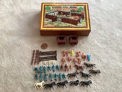 Vintage CARRY-ALL ACTION FORT APACHE PLAYSET #4685  Marx & Co. W/Accessories • $74.95