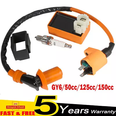 Racing Ignition Coil Spark Plug CDI Box Set Fit GY6 50cc 125cc 150cc Scooter ATV • £8.68