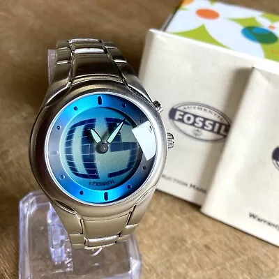 Fossil Big Tic 00s Animation Watch Men Blue • $280