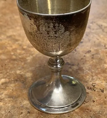 Vintage Pilgrim? 800 Silver-Wine/Water-Goblet/Chalice/Cup. Signed Monogram. • $150