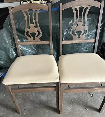 Vintage Mid Century French Style Folding Chairs • $60