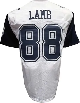 CeeDee Lamb White Color Rush Custom Stitched Football UNSIGNED Jersey Men's • $38.95