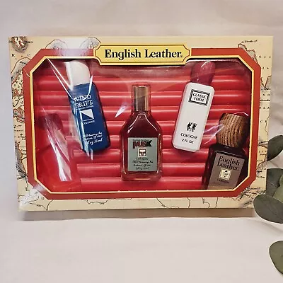 Vintage ENGLISH LEATHER Civilized Explorer Collection Cologne Gift Set 2oz • $31