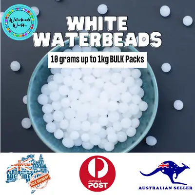 White Water Beads Orbeez Water Crystals Water Pearls - 10grams- 2kg BULK • $2