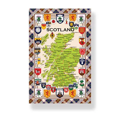 £6.99 • Buy Map Of Scotland Tea Towel