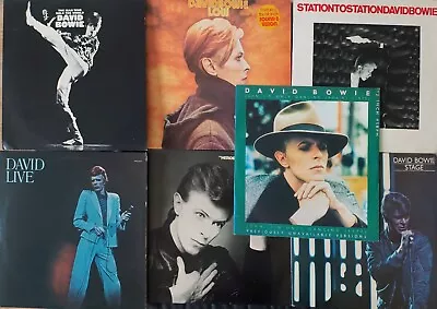 BOWIE 7 LP COLLECTION - Inc LOW A1/B2 STATION TO STATION STAGE & MORE 99p NR • £10.50