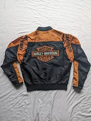 Harley Davidson Jacket Medium Black & Orange • $54.99
