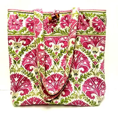 Vera Bradley Pink Julep Tulip Toggle Closure Tote Purse Bag Retired May 2014 • $16.99