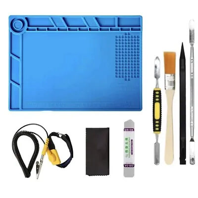 Phone IPad Tab PC Repair Tools Kit Pry Set ESD Band Magnetic Heat Soldering Mat • $24.95