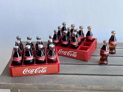 1:12 Dollhouse Miniature 12 Bottle With Tray Set Soda Beverage Drink Coke Cola • $7.59