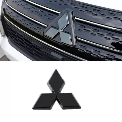 For Mitsubishi Outlander 2022 2023 24 Glossy Black Front Logo Emblem Cover Trim • $14.99