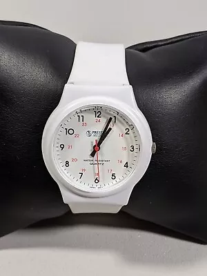 Prestige Medical White Dial Round Case 35 Mm White Resin Band Watch • $17.49