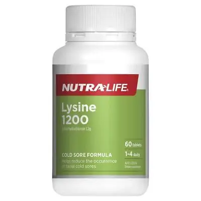 Nutra-Life L-Lysine 1200mg 60 Tablets • $17.99