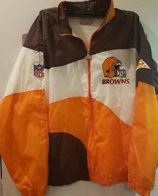 Vintage NFL Apex One Pro Line Stitched Cleveland Browns Jacket Size Adult XL • $110