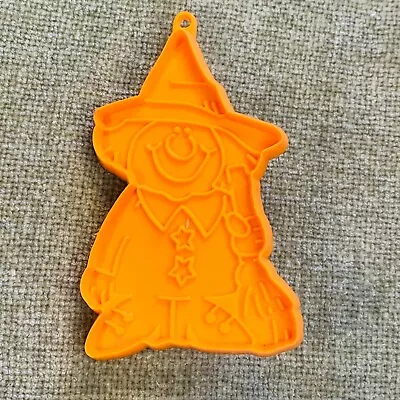 Vintage Plastic Witch Cookie Cutter Handle Orange Halloween Hallmark USA 1979 • $4.75