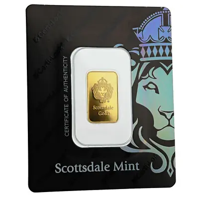 *BUY   5 Gram .9999 Gold Bar-Sealed In Certi-LOCK COA By Scottsdale Mint +Extras • $469.95