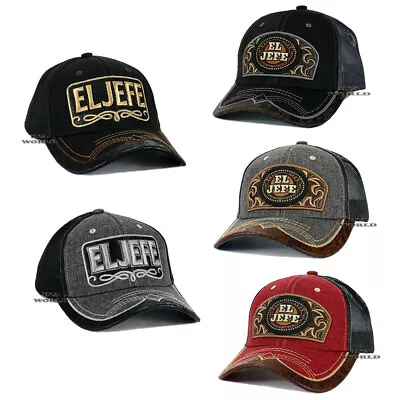 MEXICAN Hat EL JEFE Western Style Embroidered Trucker Mesh Snapback Baseball Cap • $13.85