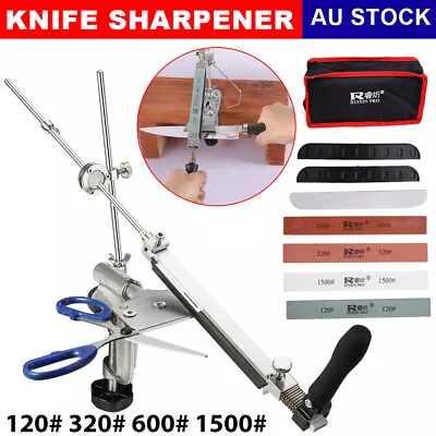 360° Edge Knife Sharpener Sharpening Stone Fix-angle System 120-1500 Grits Home • $39.59