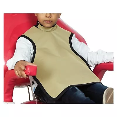 Child Dental Lead X-Ray Apron With Collar 0.3 Mm Medical Grade Beige Lightweight • $92