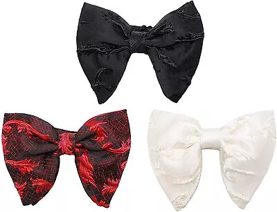 Men's Vintage Jacquard Oversized Bow Tie Formal Wedding Tuxedo Bowtie • $32.02