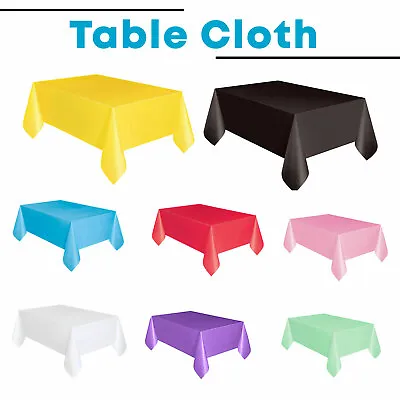 £3.29 • Buy PVC Vinyl Plastic Table Cover Wipe Clean Party Table Cloth Waterproof Tablecloth