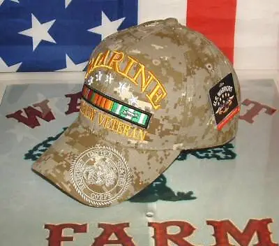 Marine Corps Vietnam Veteran Camouflage Military Approved Embroidered Ball Cap. • $17