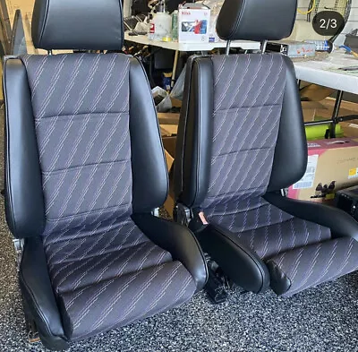 BMW E30 325i 318is 325is SPORT SEAT KIT M TECH CENTERS LEATHER UPHOLSTERY NEW • $1275