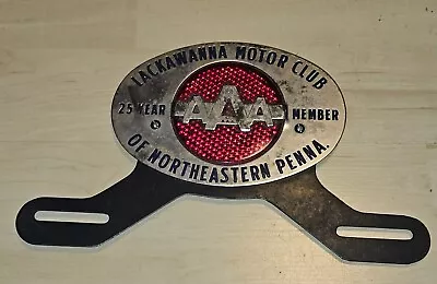 Vintage Aaa Lackawanna Club Northeastern Penna 25yr Member License Plate Topper • $24.99