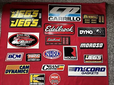 Lot Of 18 Vintage Racing Decals Stickers Jegs Moroso Nhra Edelbrock Old Skool #1 • $15.50