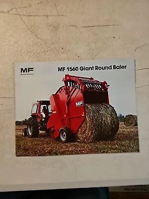 Vintage 1979 Massey Ferguson 1560 Giant Round Baler Dealer Sales Brochure • $14.95