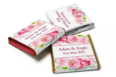 Floral Wedding Chocolates Personalised Favours Neapolitan Chocolates V2 • £4